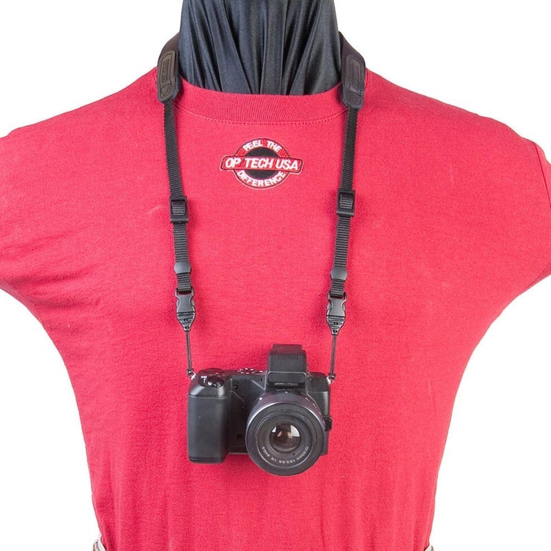 OP/TECH USA Bin/Op Neoprene Quick Release Camera Strap â€“ Adjustable Neck or Shoulder Strap for Small Cameras, Binoculars, and Vintage Film Cameras - QD (Wine) - Made in USA - Image 4